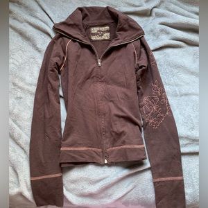 Brown cute body fitted sweater